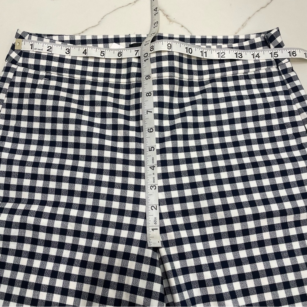 NEW J.Crew Women's Sz 10 Remi Gingham Cropped Blue White Pants Spring Summer NWT - Picture 11 of 12